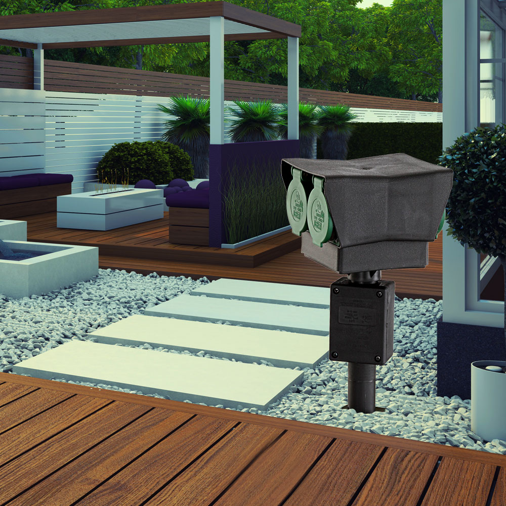 Garten Stromverteiler mit verschiedenen Features Garten & Freizeit