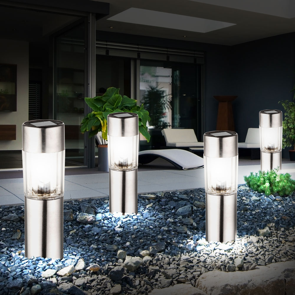 20 LED stainless steel luminaires solar outdoor lamps earth spike path