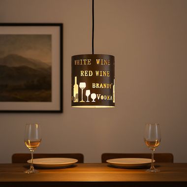 Lampe à suspension en métal avec perforations, TUVA