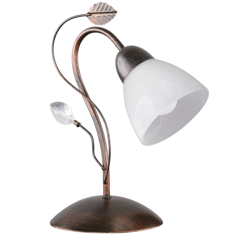 Modern Table Light With Metal And Crystal Leaves Traditio Lamps Modern Table Light With Metal And Crystal Leaves Traditio Bild 1