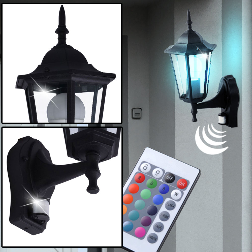 RGB LED Mur Lampes Maison Porte Capteur T l commande Ext rieur Dimmer