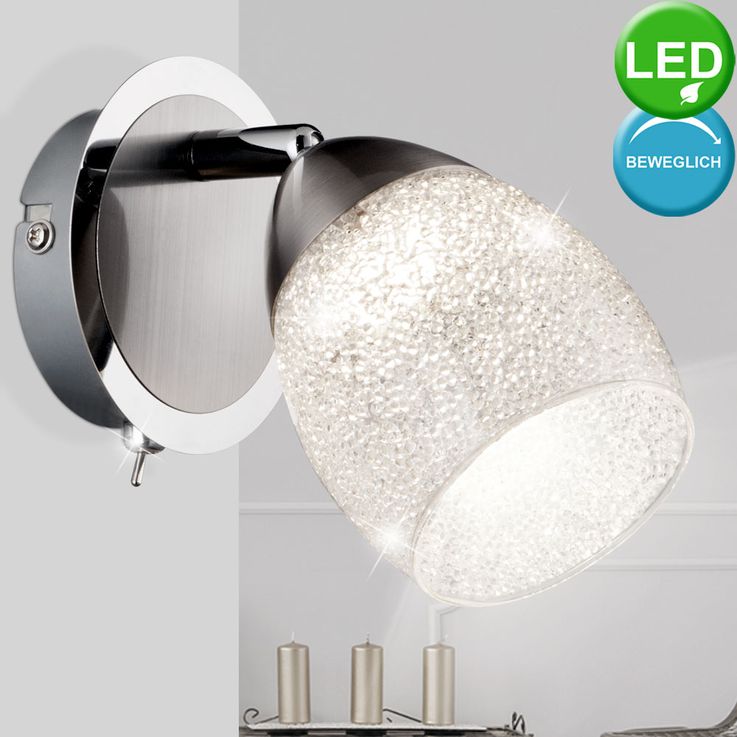 LED Decken Wand Spots beweglich Lampe Strahler Leuchte Wohn Schlaf Big Light