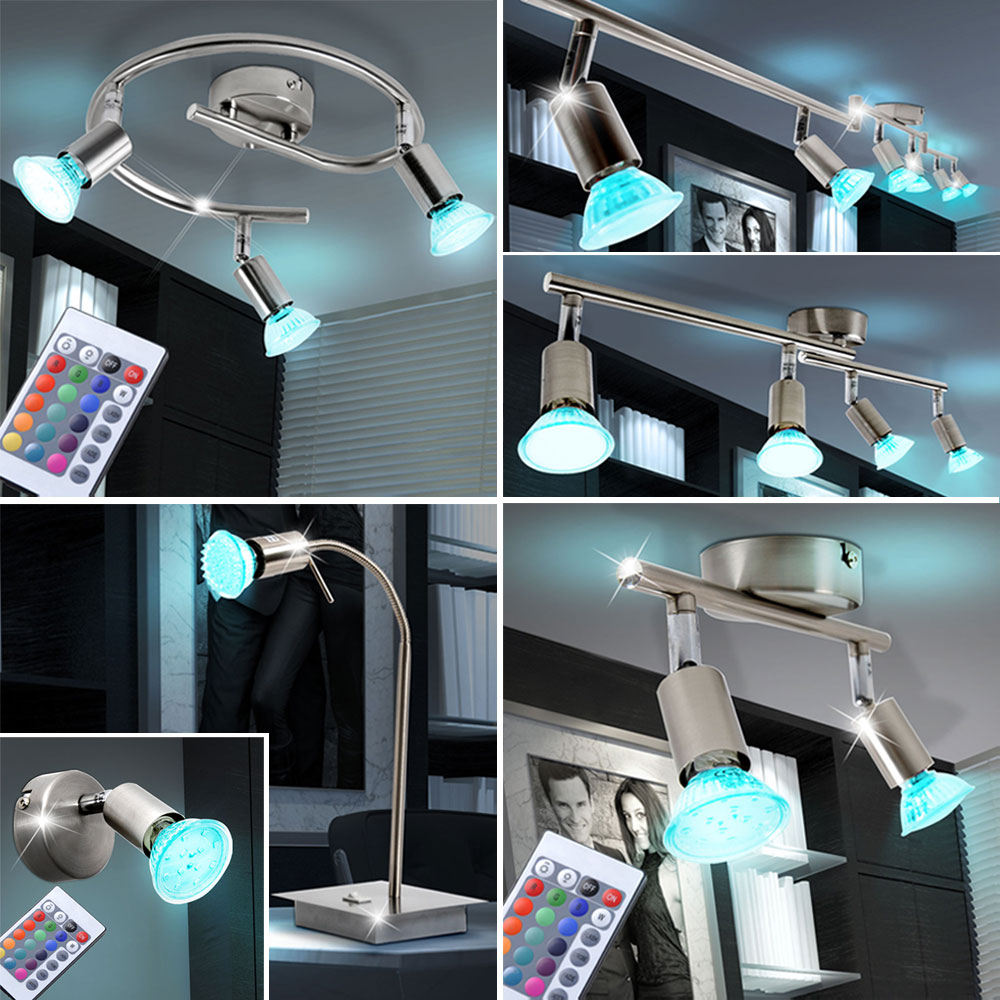 Design RGB DEL mur lampe éclairage chrome mobiles Big Light