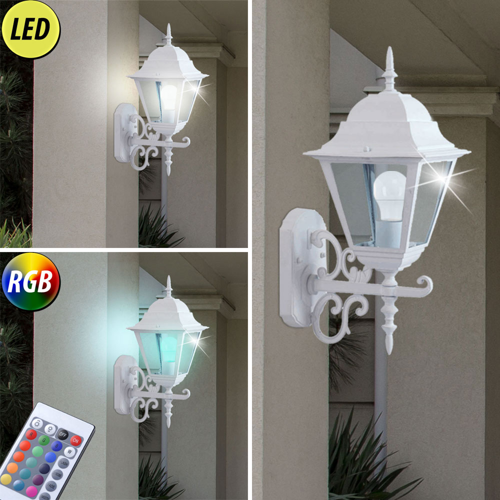 LED Wand-Leuchte Laternen Außen Lampe Terrasse Licht DIMMBAR RGB