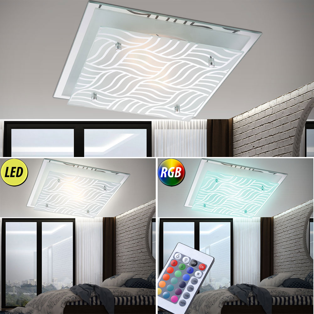 LED Wand Strahler RGB Fernbedienung Dimmer Beleuchtung Schlaf Zimmer Glas Lampe 