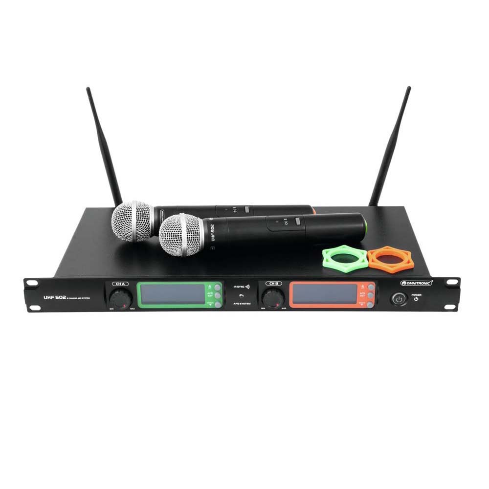 OMNITRONIC UHF-502 2-Kanal-Funkmikrofonsystem 823-832MHz – Bild 3