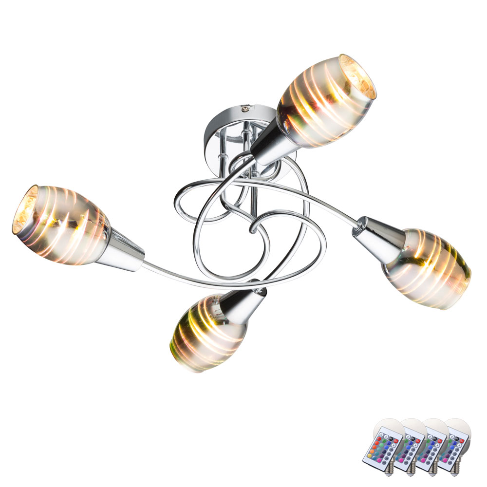 RGB LED Deckenleuchte mit 3D Effekt Lampenschirmen ERIC | ETC Shop