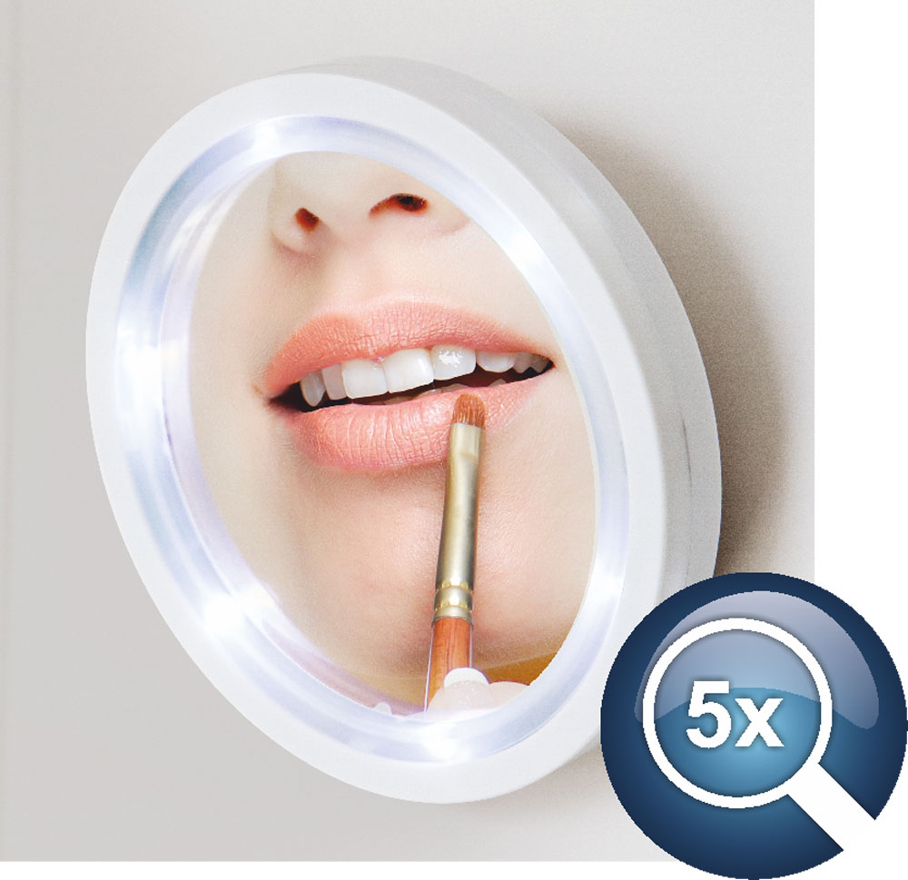 Schmink Spiegel mit LED Rand für das Badezimmer Lampen & Möbel