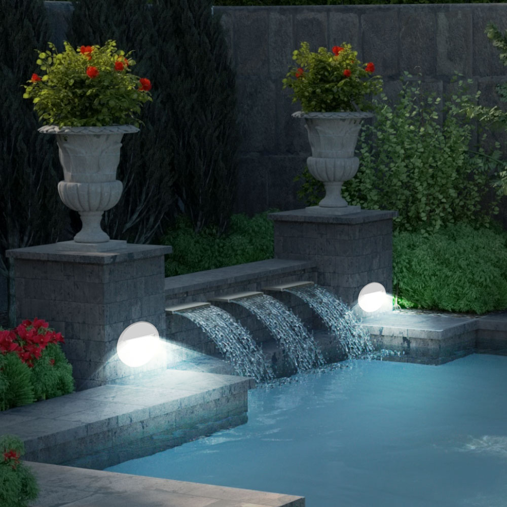 LED Außen Wand Lampen weiß Veranda Treppen Beleuchtung Garten Strahler