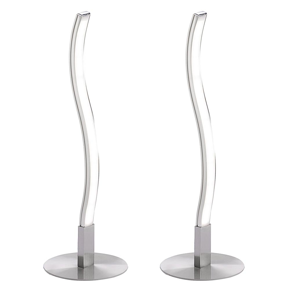 Set Of 2 Led Table Lamps In Wave Design Wave Etc Shop