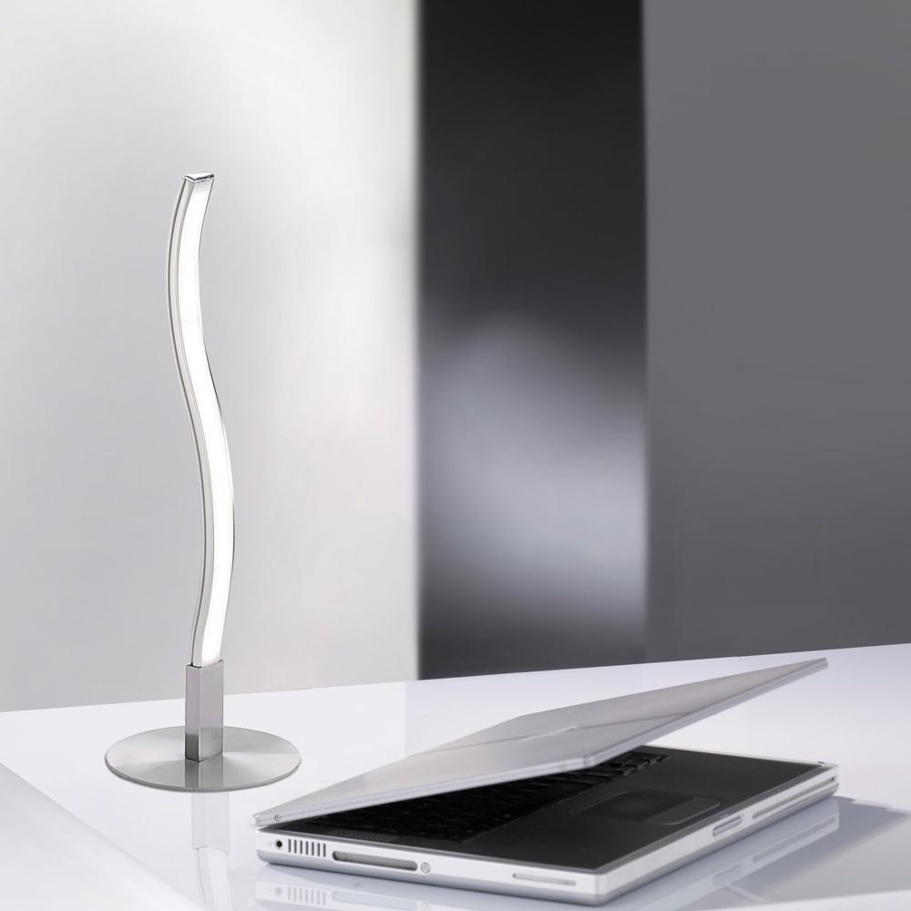 2er Set LED Wellen Tisch Steh Lampen Flur Beleuchtungen Stand Leuchten Schalter