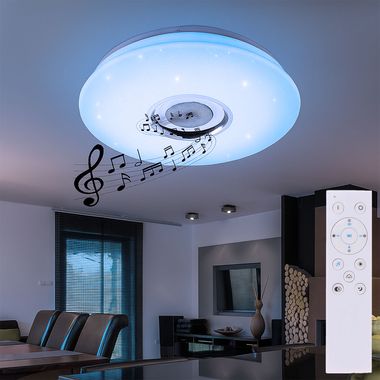 RGB LED Deckenlampe, Bluetooth, Lautsprecher, 40 cm, NICOLE