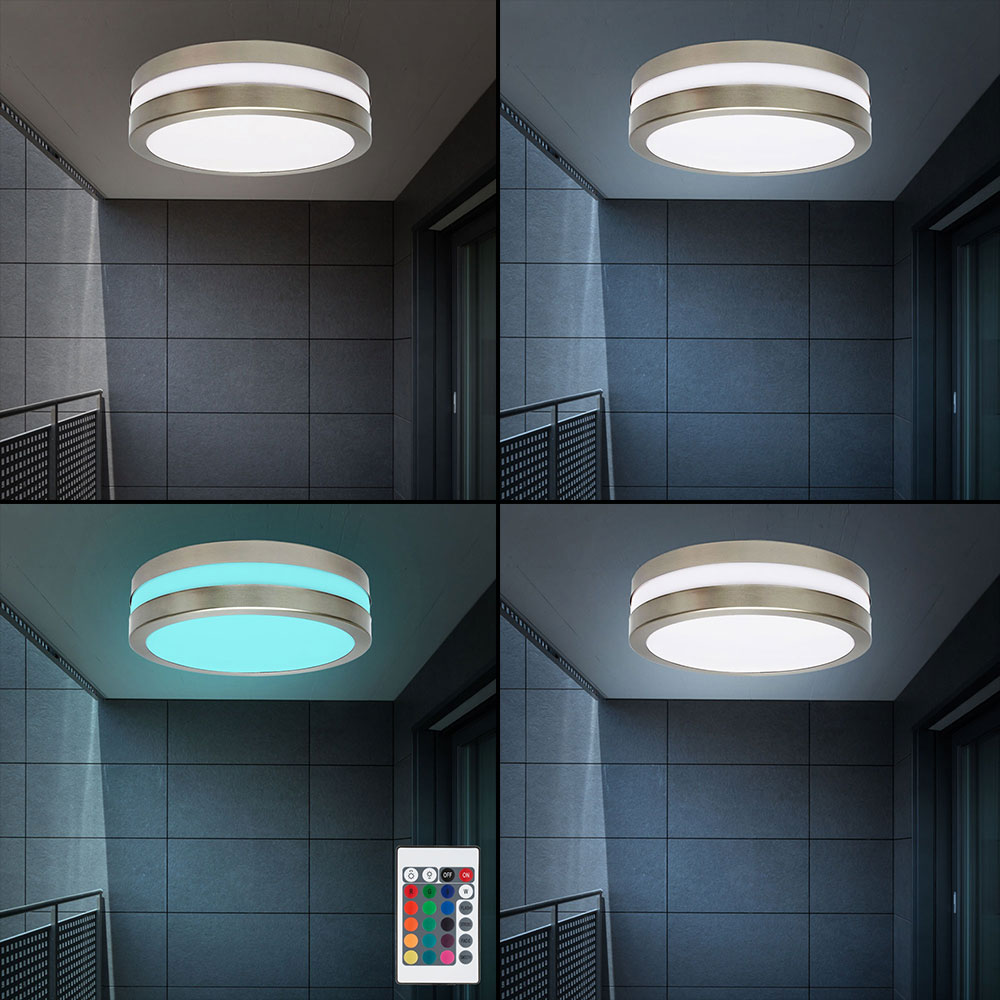 LED ceiling lights bath room RGB remote control lighting chrome