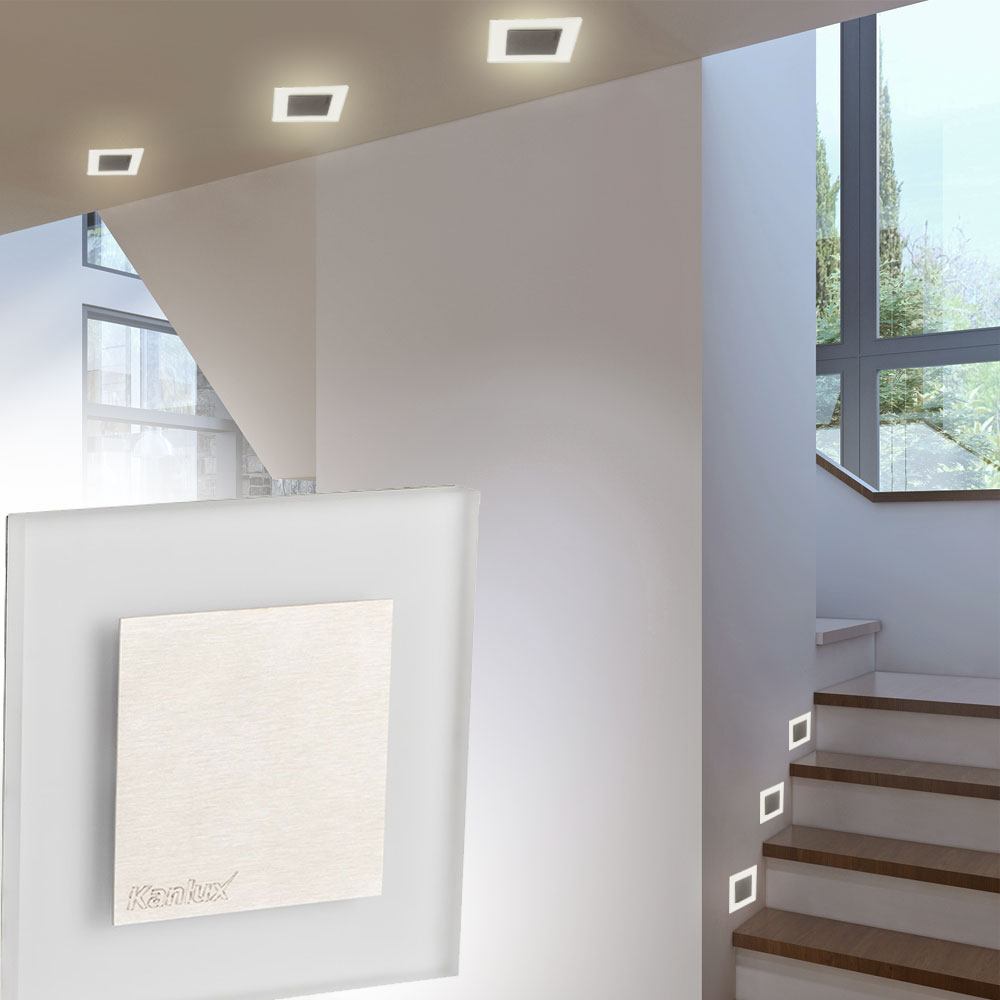 Panneau LED design encastré au plafond grille lumineuse spot d'escalier  mural blanc froid V-TAC 4827, ETC Shop: lampes, mobilier, technologie.  Tout d'une source.