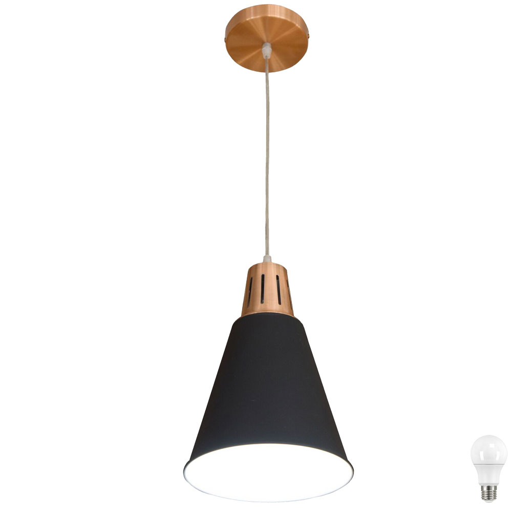 Led Ceiling Hanging Lamp For Your Living Room In Black Luca