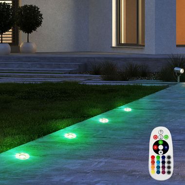 RGB 6W Spot LED Encastrable Exterieur Changement de couleur COB lumière  souterraine avec télécommandes RF 12V 24V spot exterieur encastrable sol  pour Extérieur, Jardin, Pelouse, Sentier, Plate-forme : :  Luminaires et Éclairage