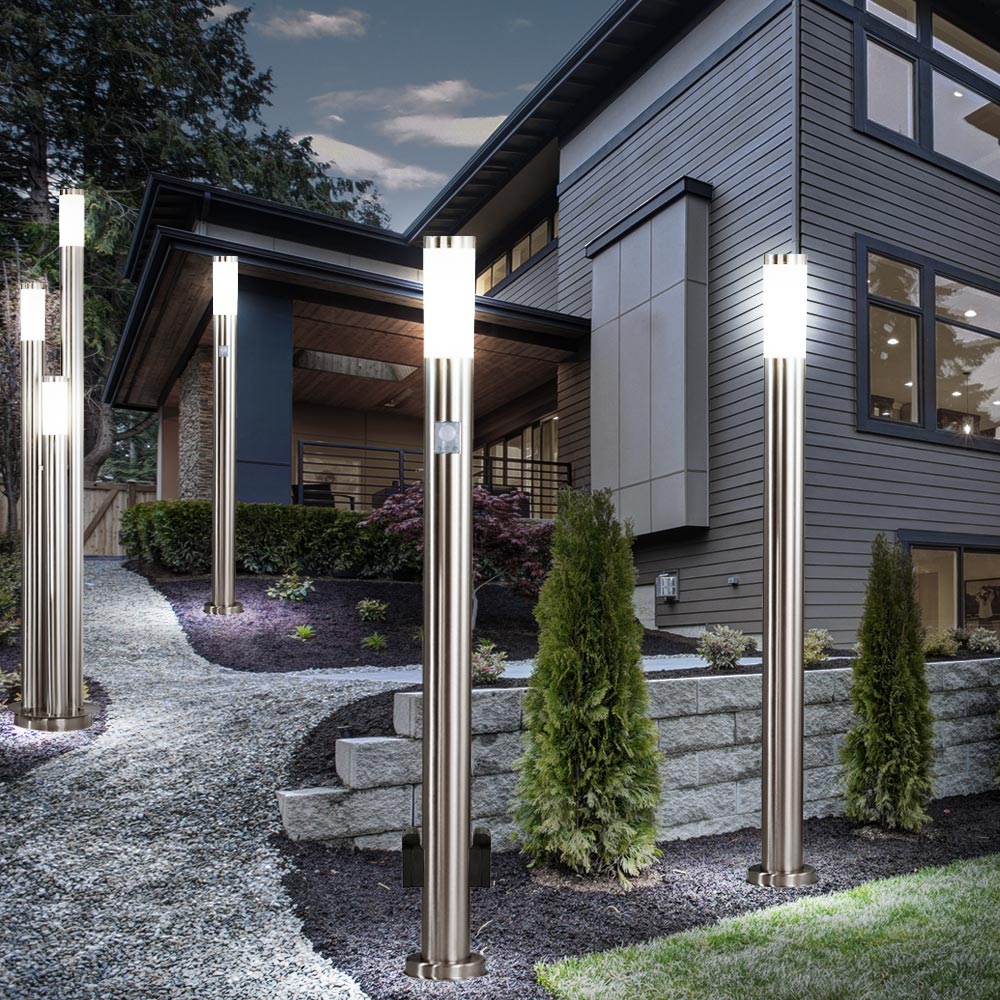 LED outdoor lights, garden path, standing lamps, plug-in cans, sensor ...