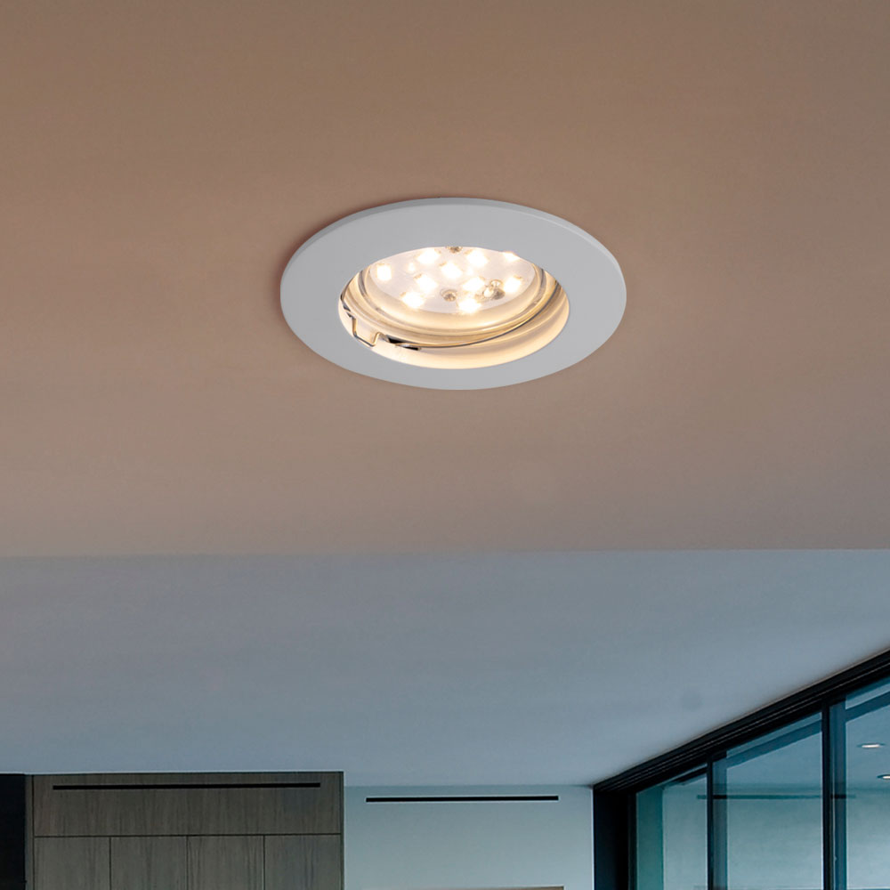 Lampen Spot Wohnzimmer rund ETC Set 54360101 Einbau Decken Shop LED weiß Küche 3er Strahler | Nordlux Badezimmer