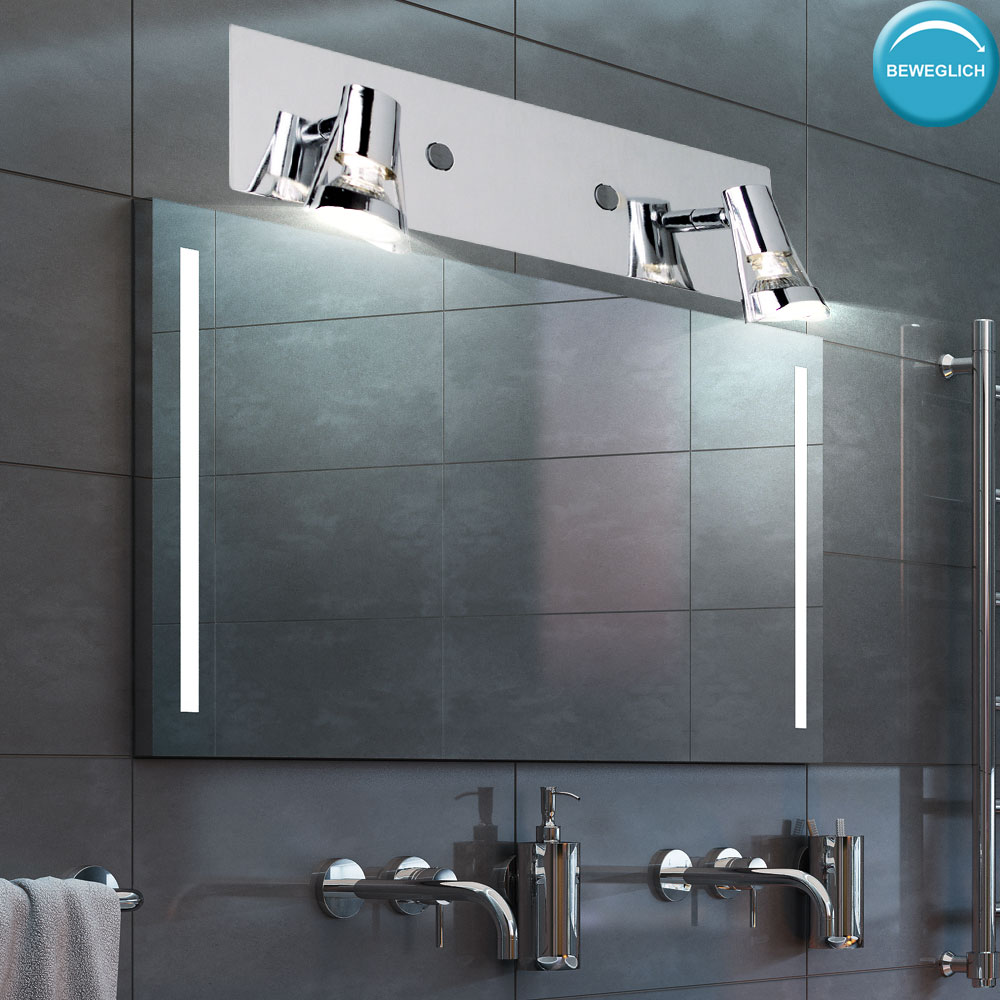 Cromo Luz de Pared Baño Habitación Reflector Espejo Iluminación Focos