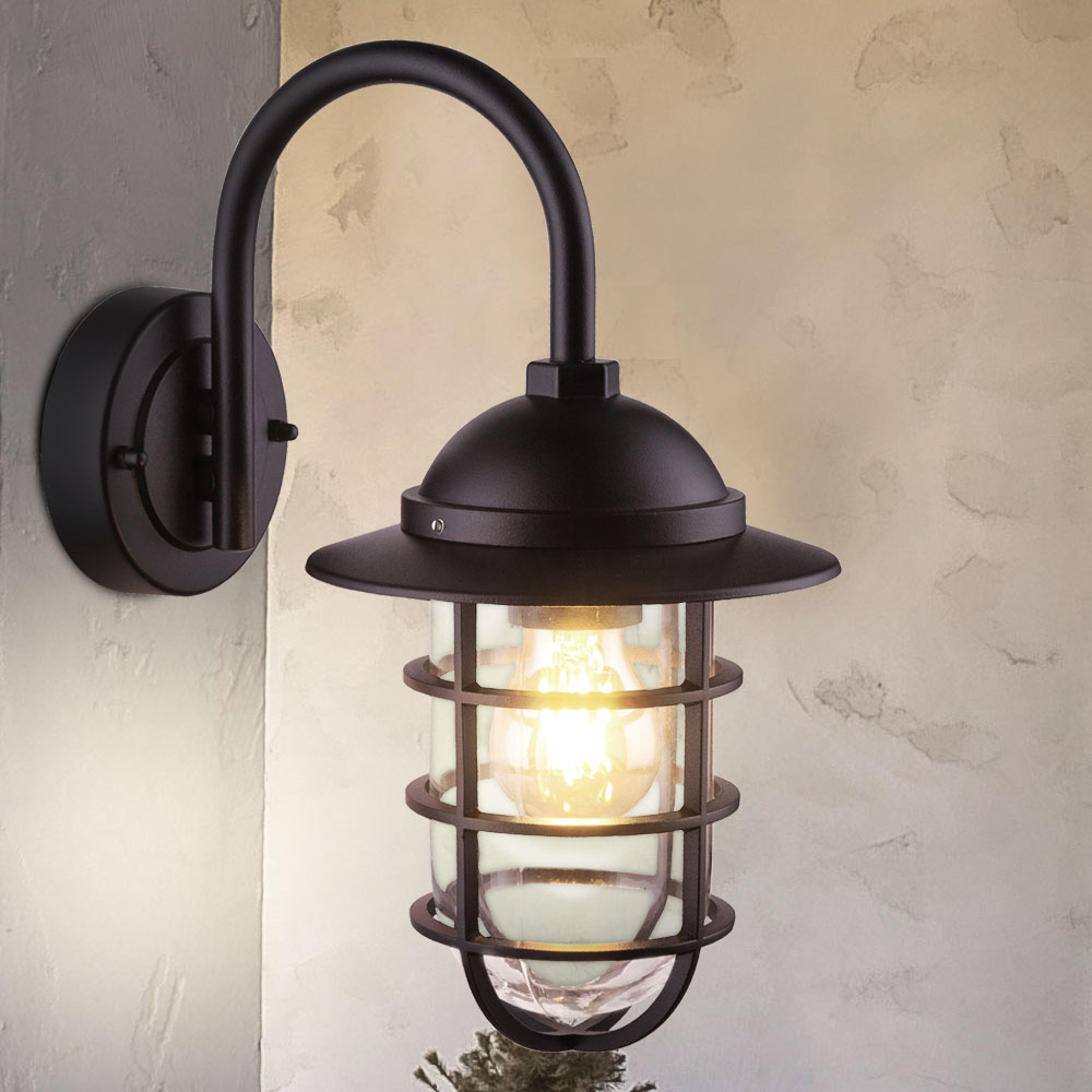 LED Aluminio Exterior Luz de Pared Negro RGB Control Remoto Jardín Hof