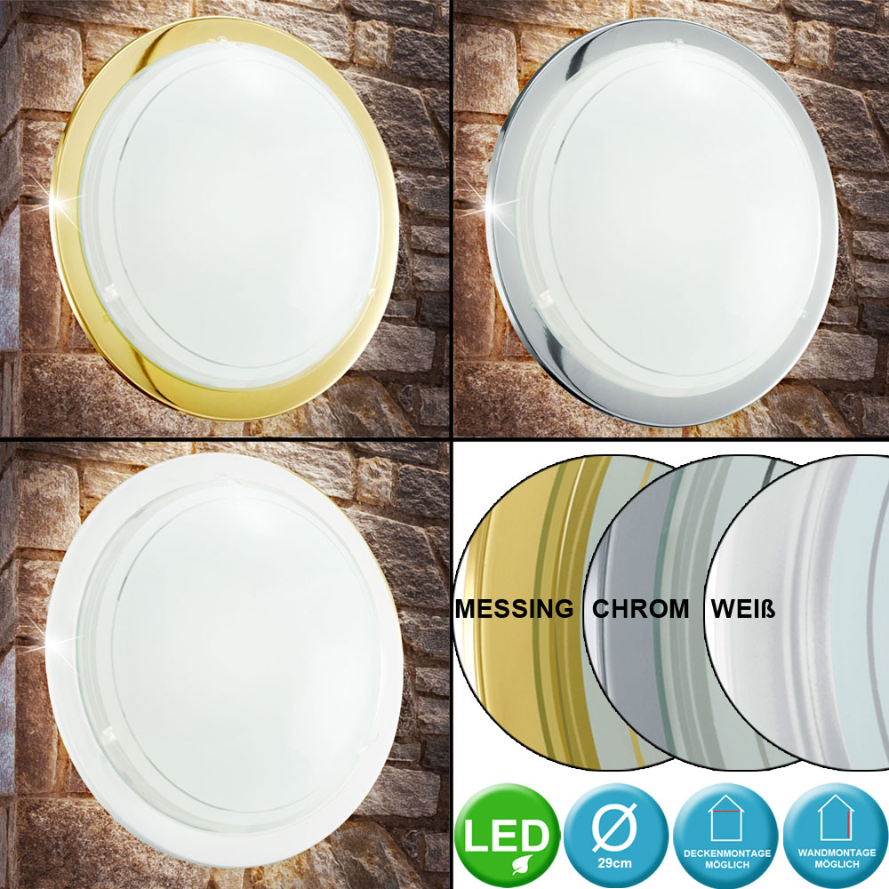 LED Wand Lampen Wohn Schlaf Zimmer Beleuchtung Glas Leuchten chrom