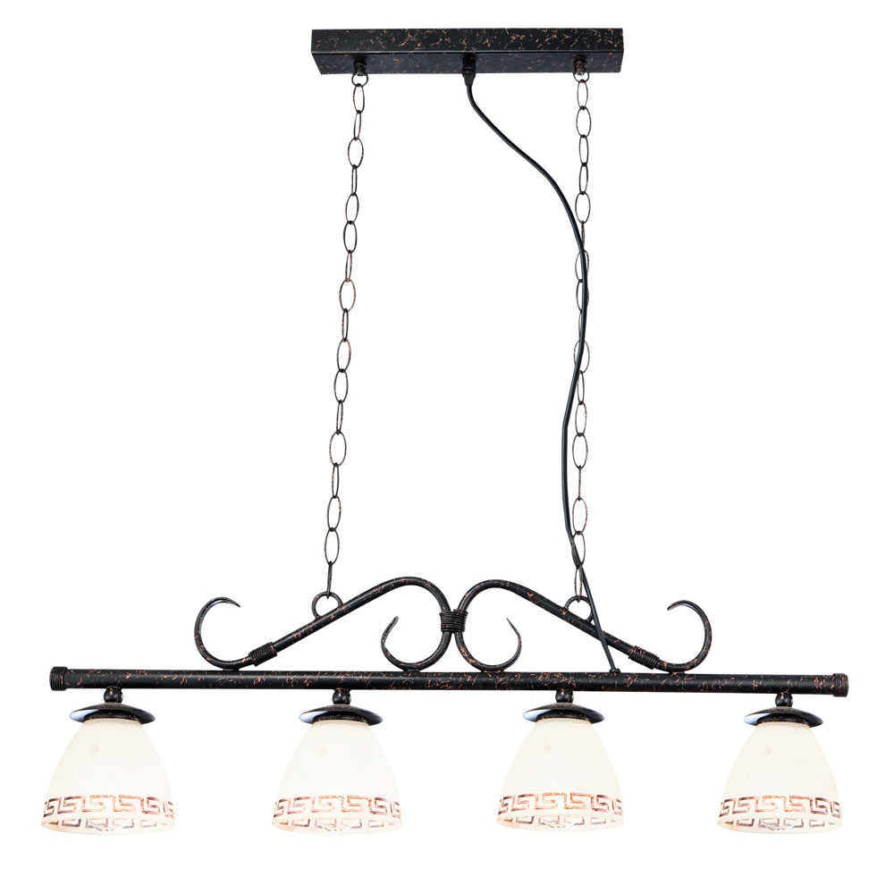 LED Decken Hänge Lampe RGB Fernbedienung Alabaster Glas Leuchte schwarz