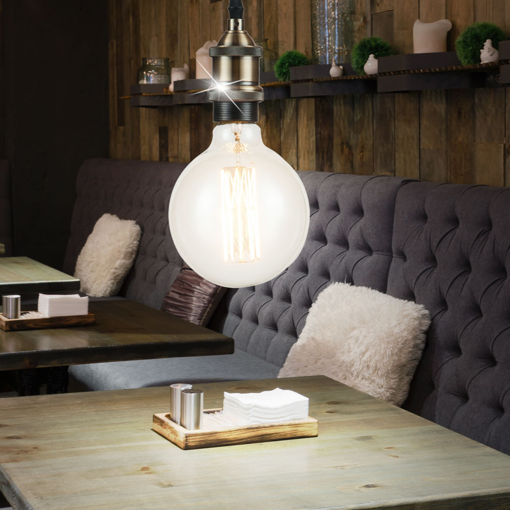 2x Vintage Péndulo Lámpara Habitación Versión E27 Colgante Cubrir Foco