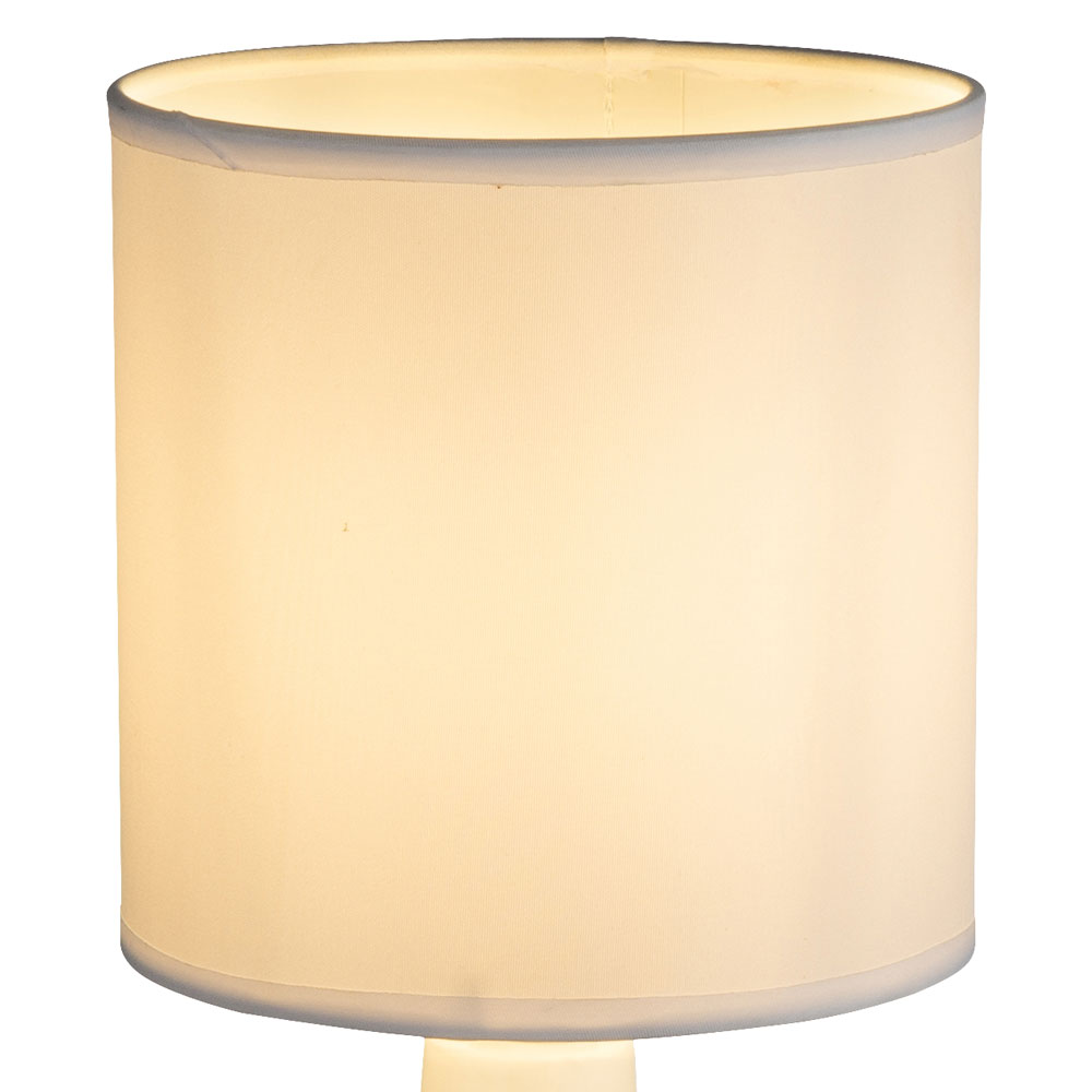 Textil Nacht Tisch Leuchte mehrfarbig Schlaf Zimmer Beleuchtung Keramik