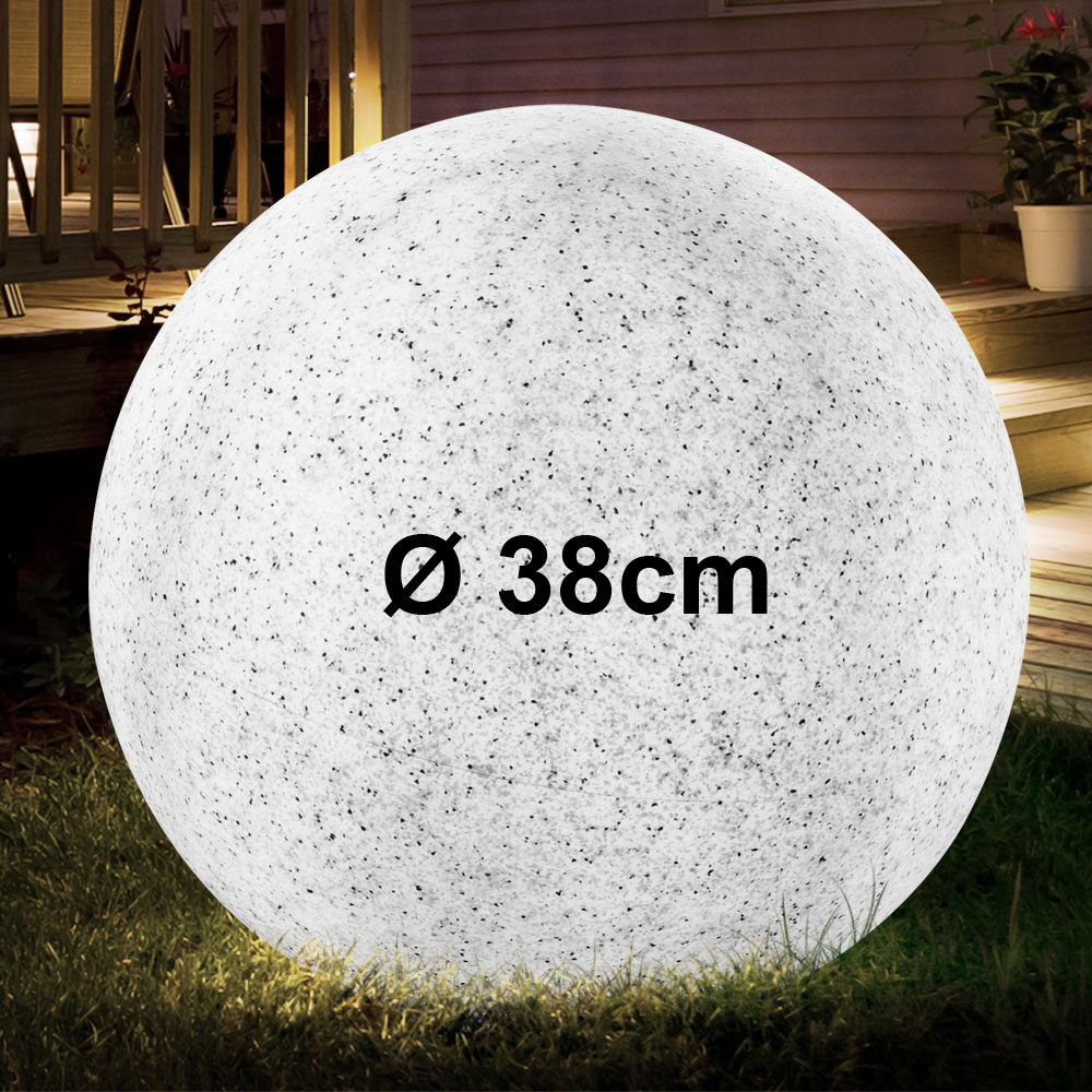 Design LED Außen Kugel Steck Erdspieß Lampe Leuchte Beleuchtung Garten Veranda