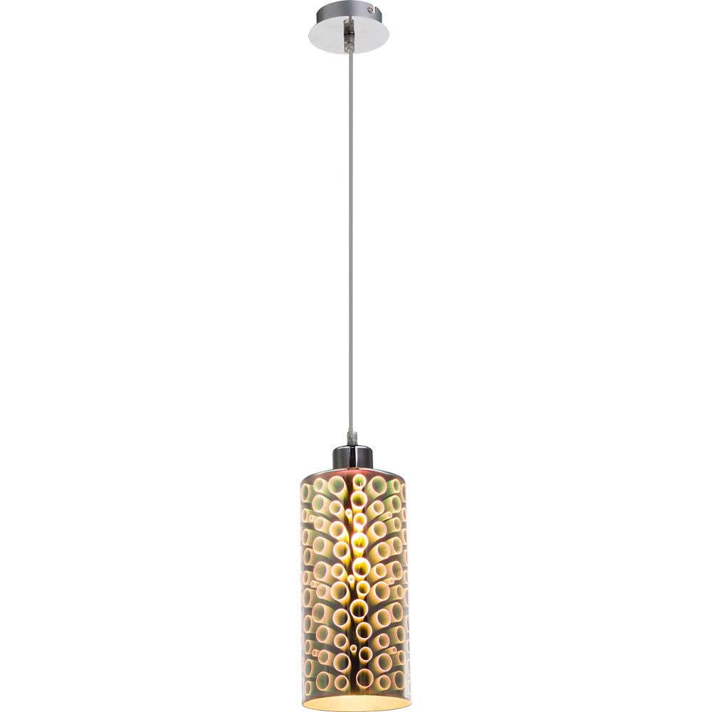 Chrome Hanging Lamp Effect Gl Shade Height 120 Cm Oku Hanging Lamp Effect Gl Shade