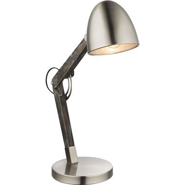 Tischleuchte GAUA, grau, Schirmdurchmesser 13 cm, Holz