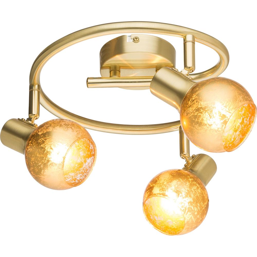 Led Brass Ceiling Lamp Gold Spots Adjustable Tigre