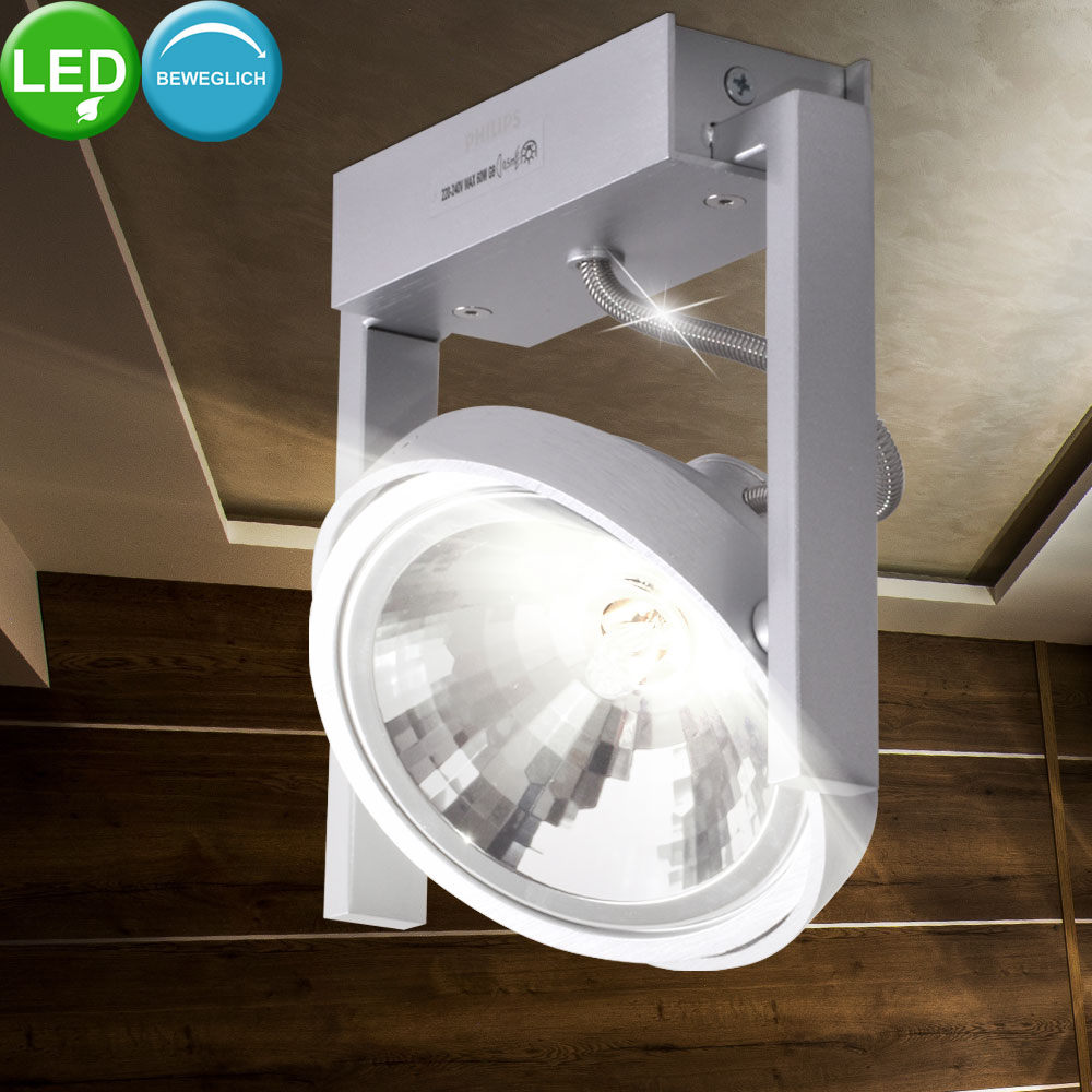 ALU Decken Lampe Wohn Zimmer Beleuchtung Flur Spot Strahler verstellbar PHILIPS