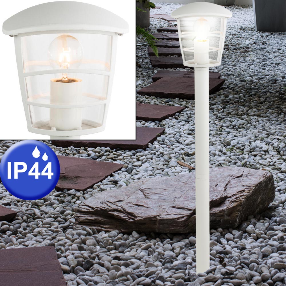 Set Of 2 Outdoor Lights In Aluminum White Floor Lamps Omero Etc Aluminum White Floor Lamps Omero