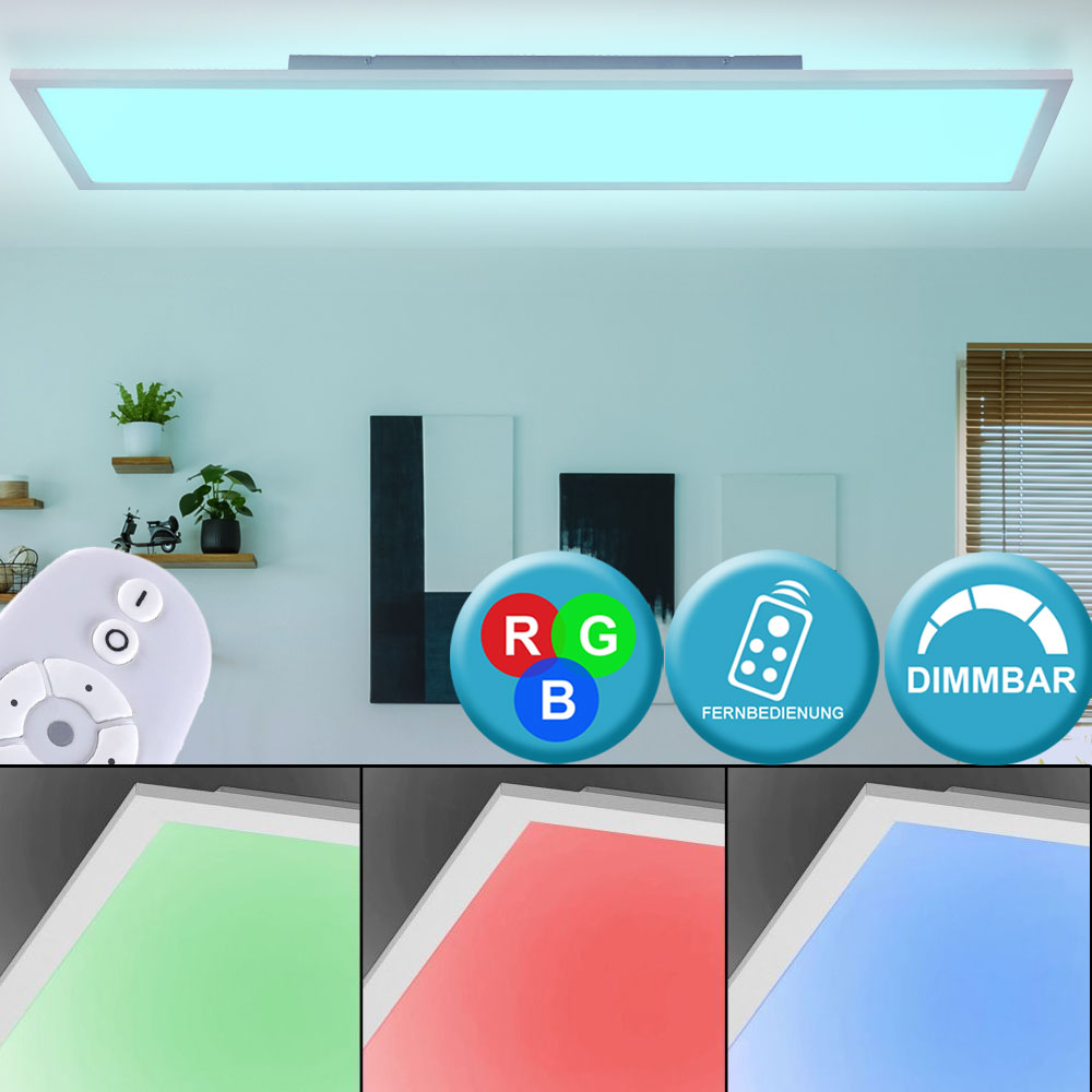 RGB LED Decken Panel Lampe dimmbar Fernbedienung Gäste Zimmer Beleuchtung weiß