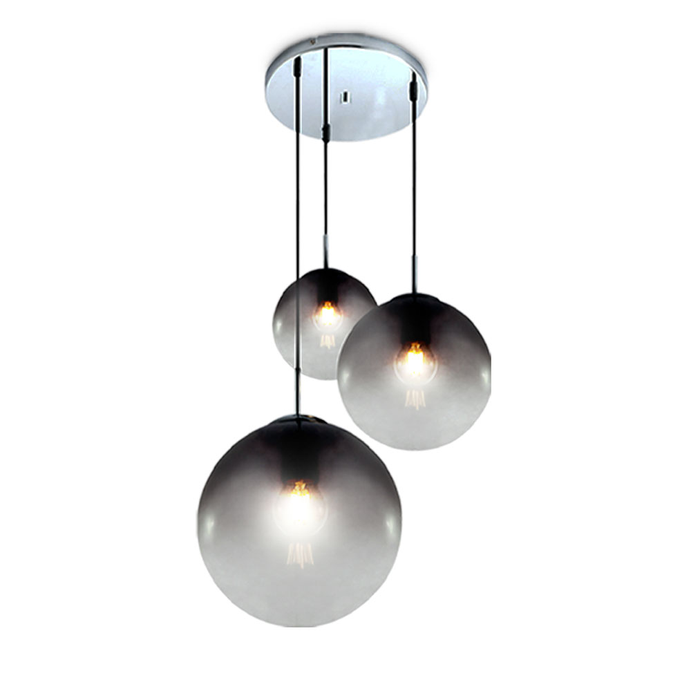 Lampada A Sospensione Lampada A Sospensione Lampada Da Tavolo Da Pranzo Lampada A Sfera 9 Fiamme Vetro Nero Ambra 9 Led G9 3w 80lm 3000k Bianco Caldo Lxlxa 866x36x120 Cm 74416499
