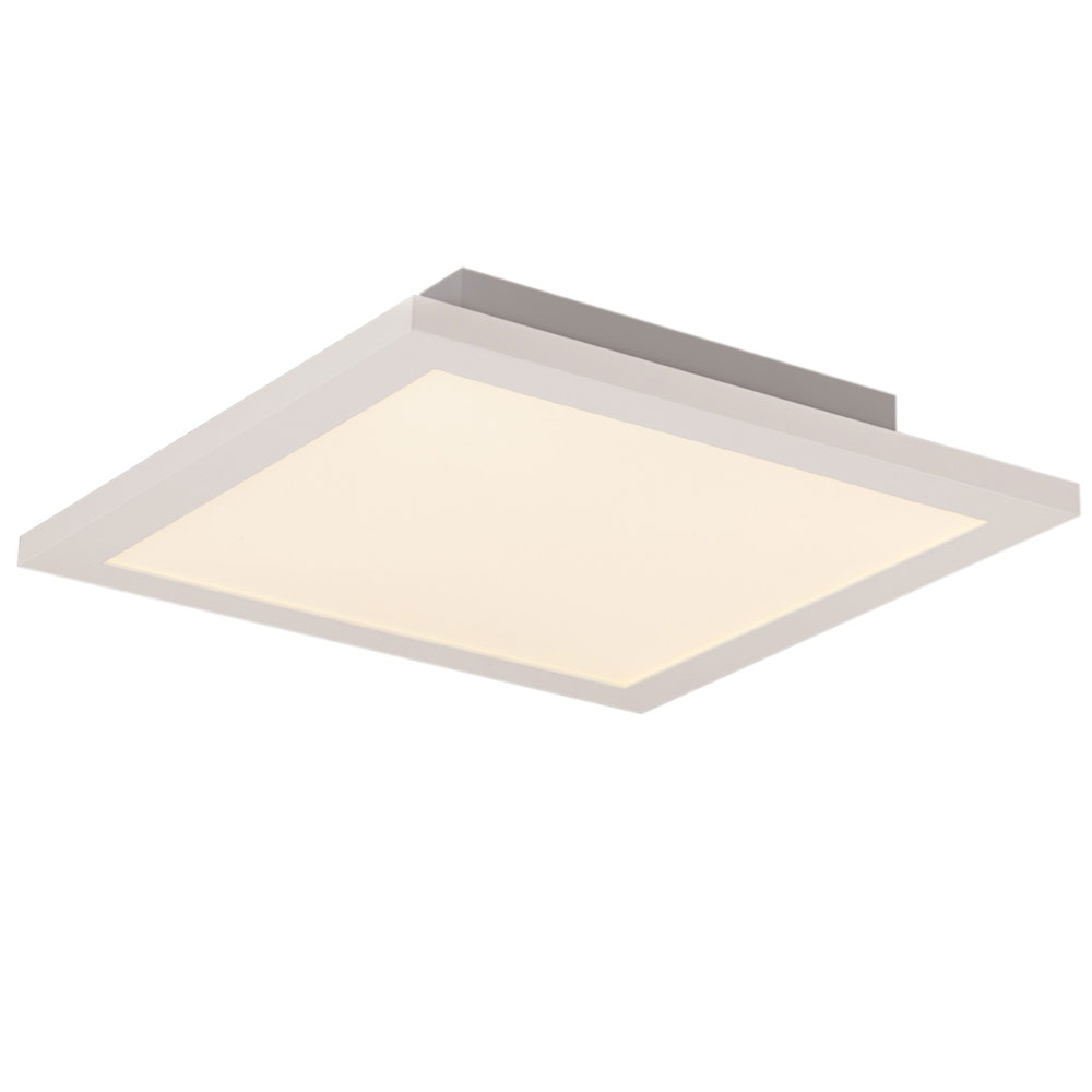 Plafonnier LED 12V/3W, montage en surface, cadre argenté, 1 00x100mm,  AG