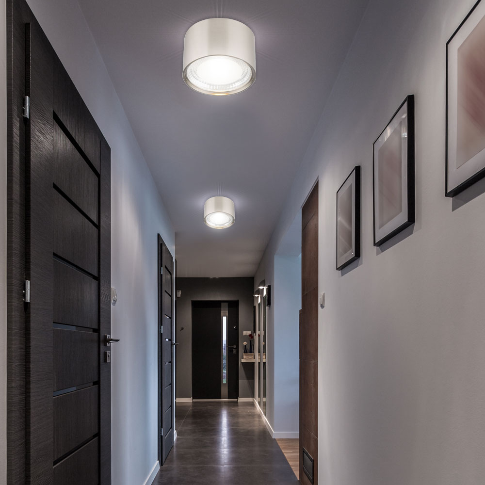 LED Ess | Lampe Aufbau Wohn ETC Strahler Spot Beleuchtung Küchen Shop Decken silber Leuchte Zimmer