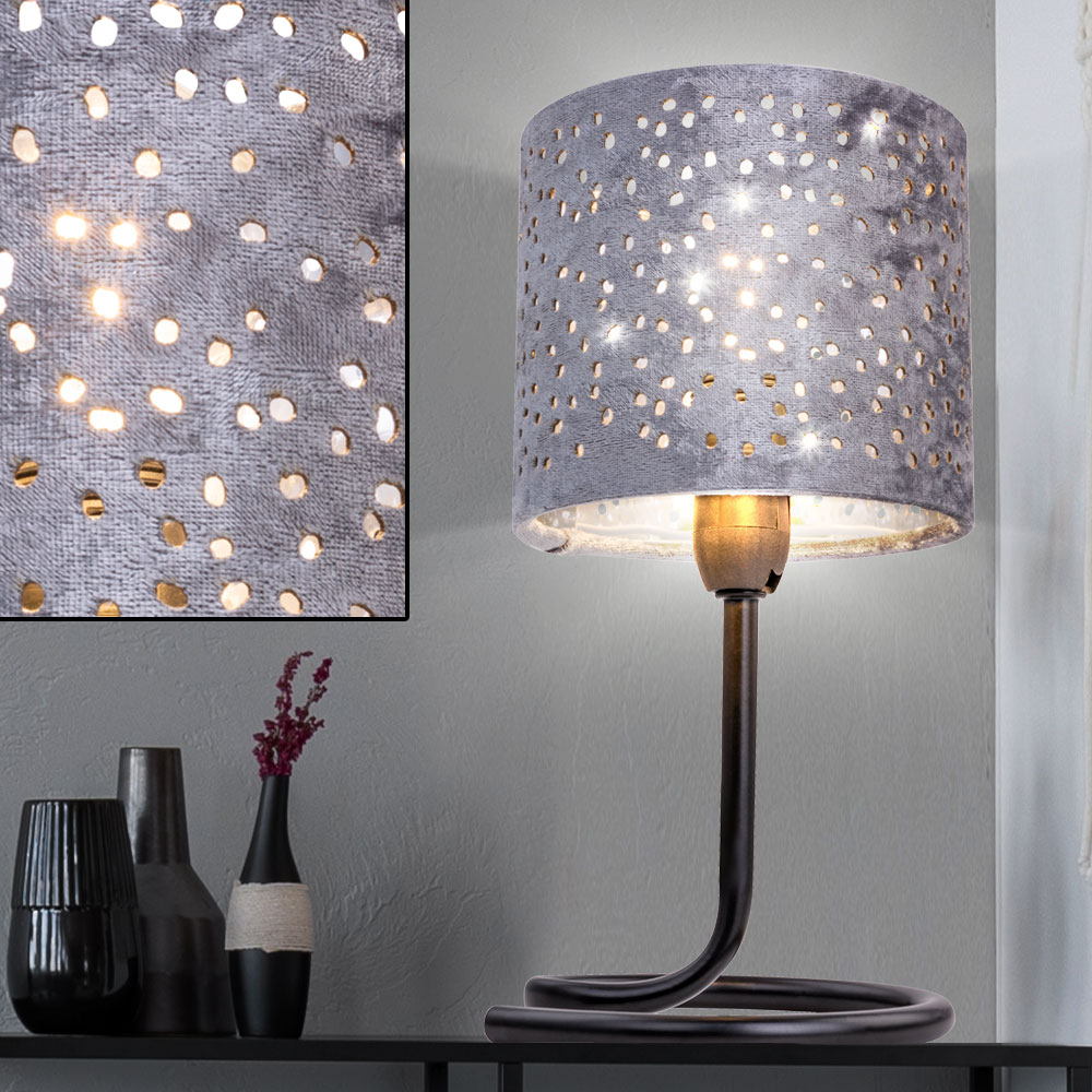 Nacht Tisch Porzellan Lampe Schlaf Zimmer Kugel Leuchte Blätter Stanzungen weiß