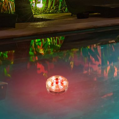 RGB LED Deko-Leuchte, Fernbedienung, schwimmend, 7 cm