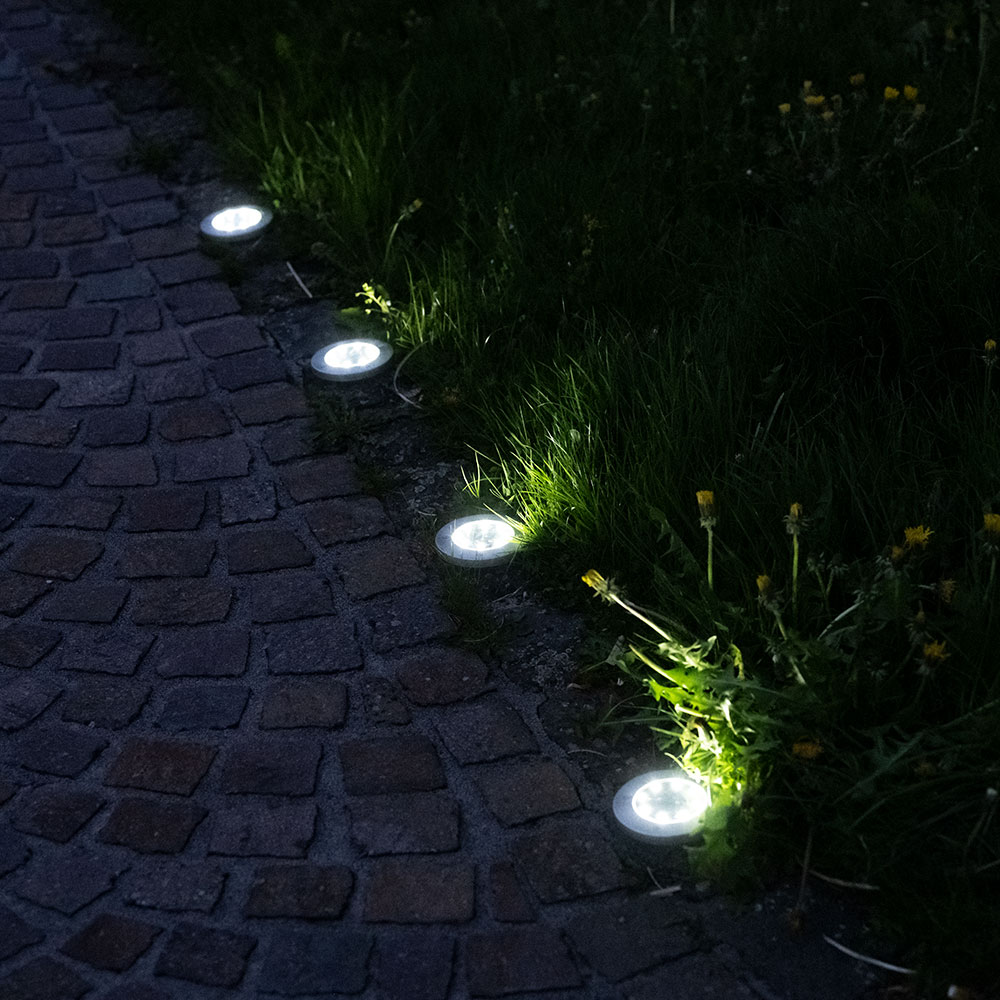 2x Solar Außen Spot Strahler Lampe Edelstahl Wasserfest OUTDOOR  Weg-Beleuchtung Garten Terrasse Rasen Auffahrt Erdspieß Boden-Leuchte | ETC  Shop
