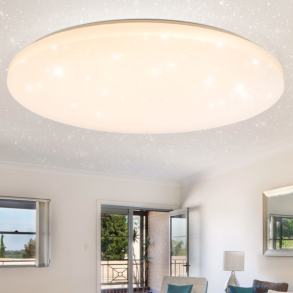 LED Tages-Licht Decken Lampe FERNBEDIENUNG Sternen Effekt CCT Leuchte