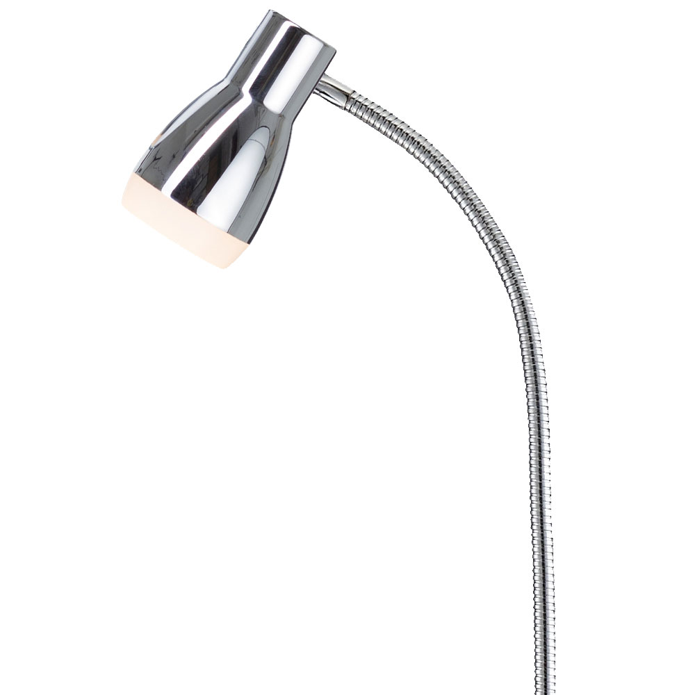 LED Stehlampe, Chrom, flexibler Spot, Höhe 150 cm, JOY Lampen & Möbel