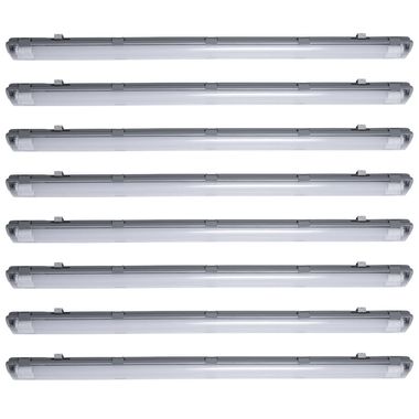 Set di 8 luci da bagno a LED, bianco neutro, L 156 cm, VT-15022