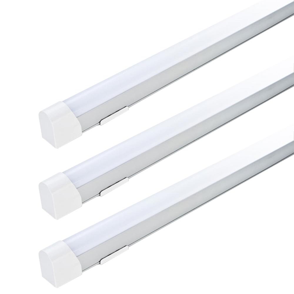 3er Set LED Base Pared Luces Sótano Taller Armario Tubo Aluminio de