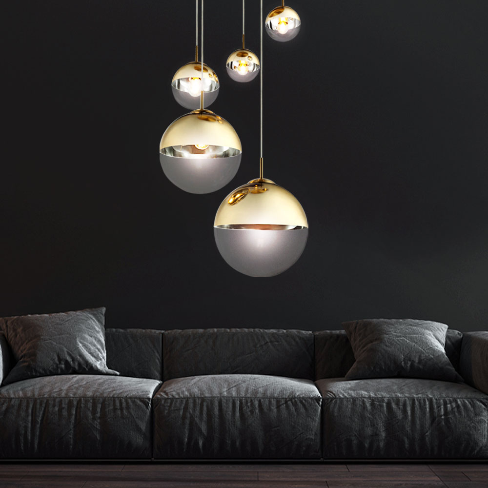 Deckenbeleuchtung Schlafzimmer hängen Lampe Eisen LED Fix Fixture moderne  zweifarbige Beleuchtung Deckenleuchte einfache Pendelleuchte Hänge- &  Pendelleuchten : : Beleuchtung