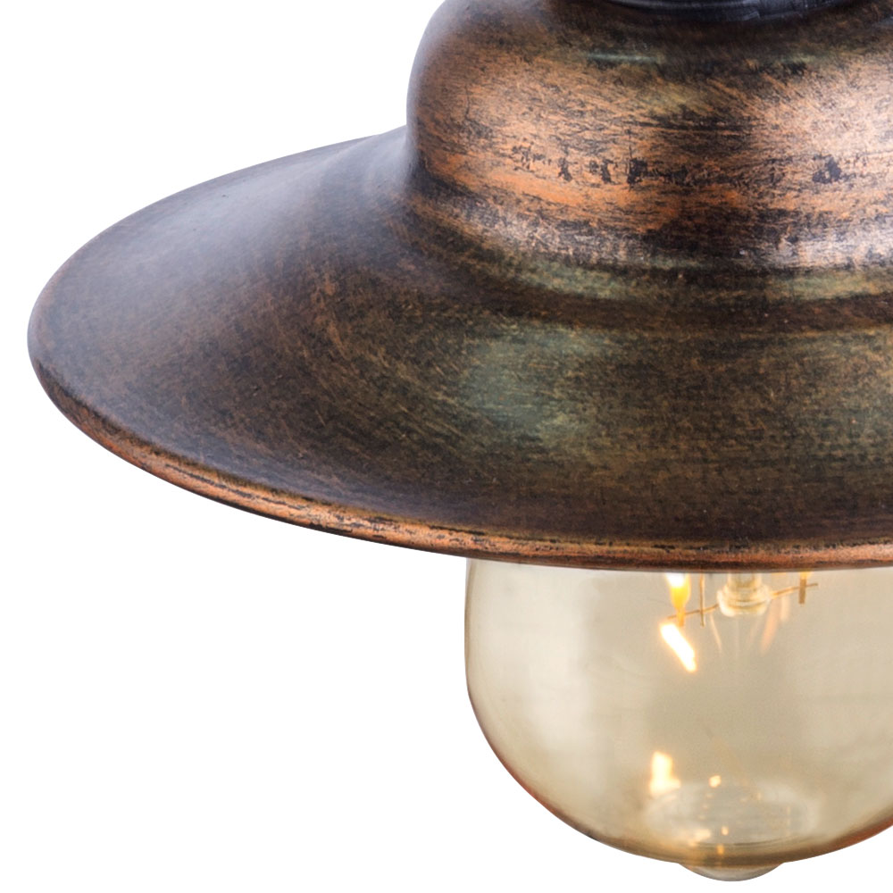 2er Set LED Solar Decken Pendel Lampen Landhaus Stil Garten Außen Hänge