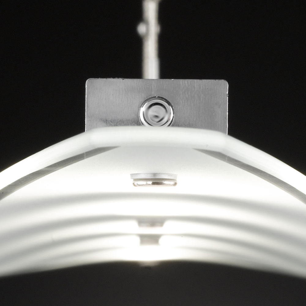 Luxus LED Pendel Hänge Leuchte Glas Wohn Zimmer Decken Lampe Dimmbar