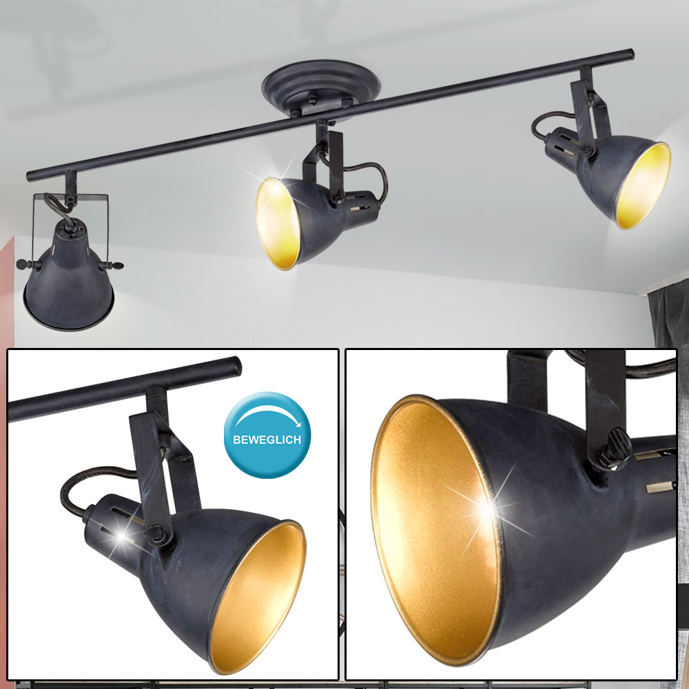 Decken Rondell Spot Leiste Schlaf Zimmer Wand Lampe Textil Strahler beweglich