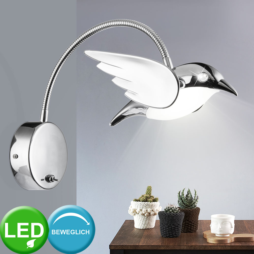 LED Vogel Design Kristall Decken Hänge Leuchten Wand Spot Tisch Klemm